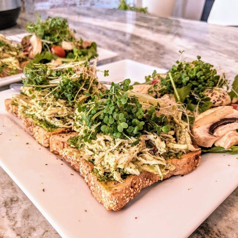 Pesto Chicken Salad Sandwiches