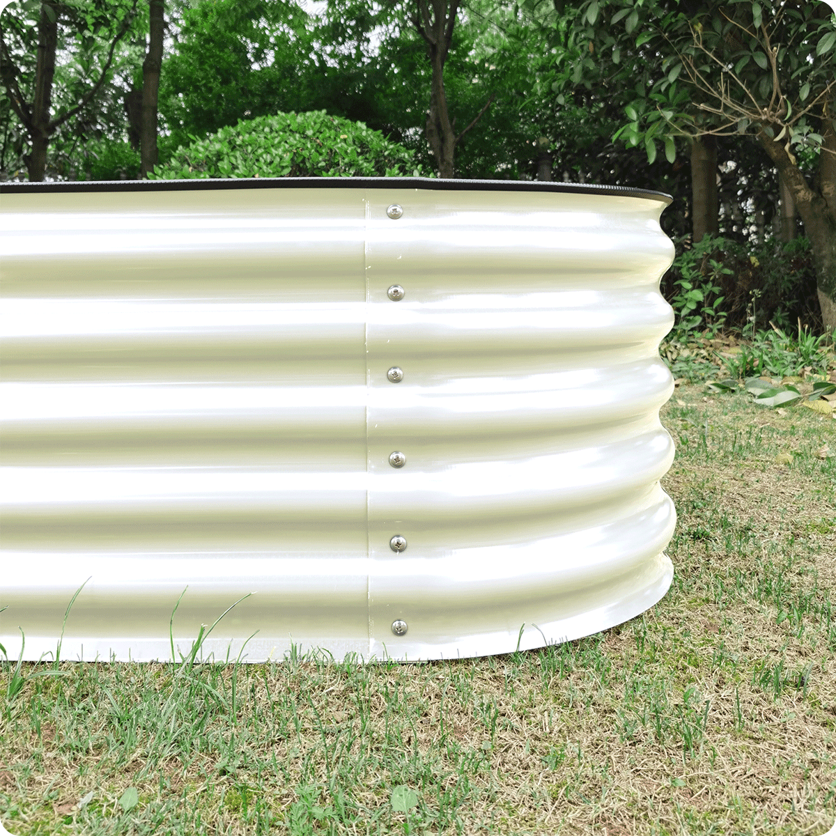 17" Tall, 12-in-1  Raised Garden Bed in Ivory