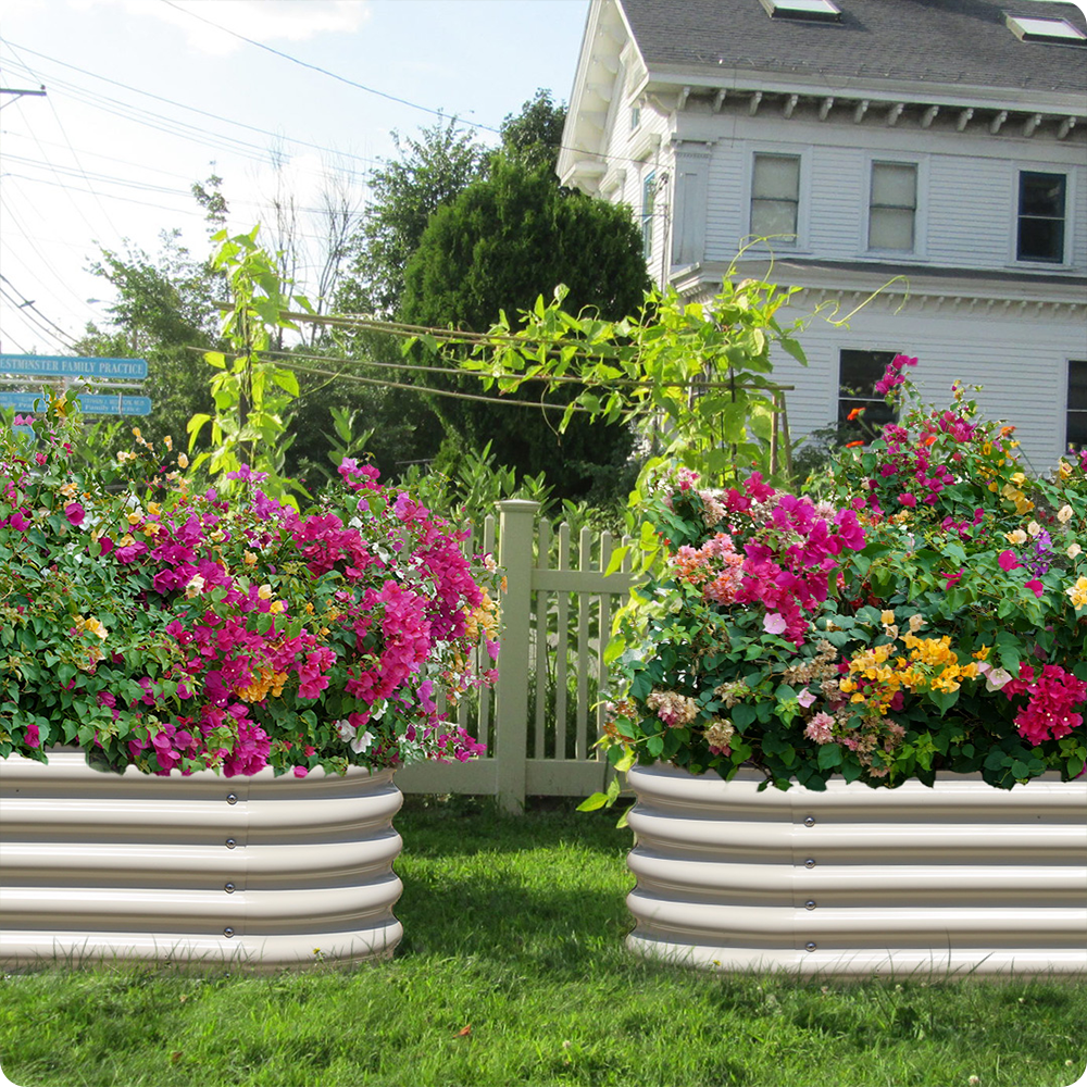 17" Tall, 12-in-1  Raised Garden Bed in Ivory